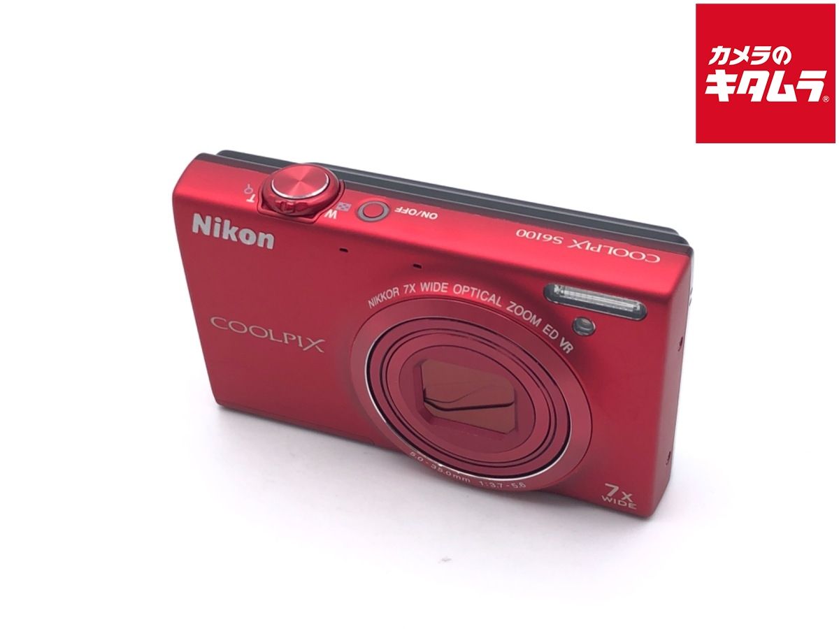 スマホ転送OK】ニコン Nikon COOLPIX S6100 レッド カメラ 【スマホ