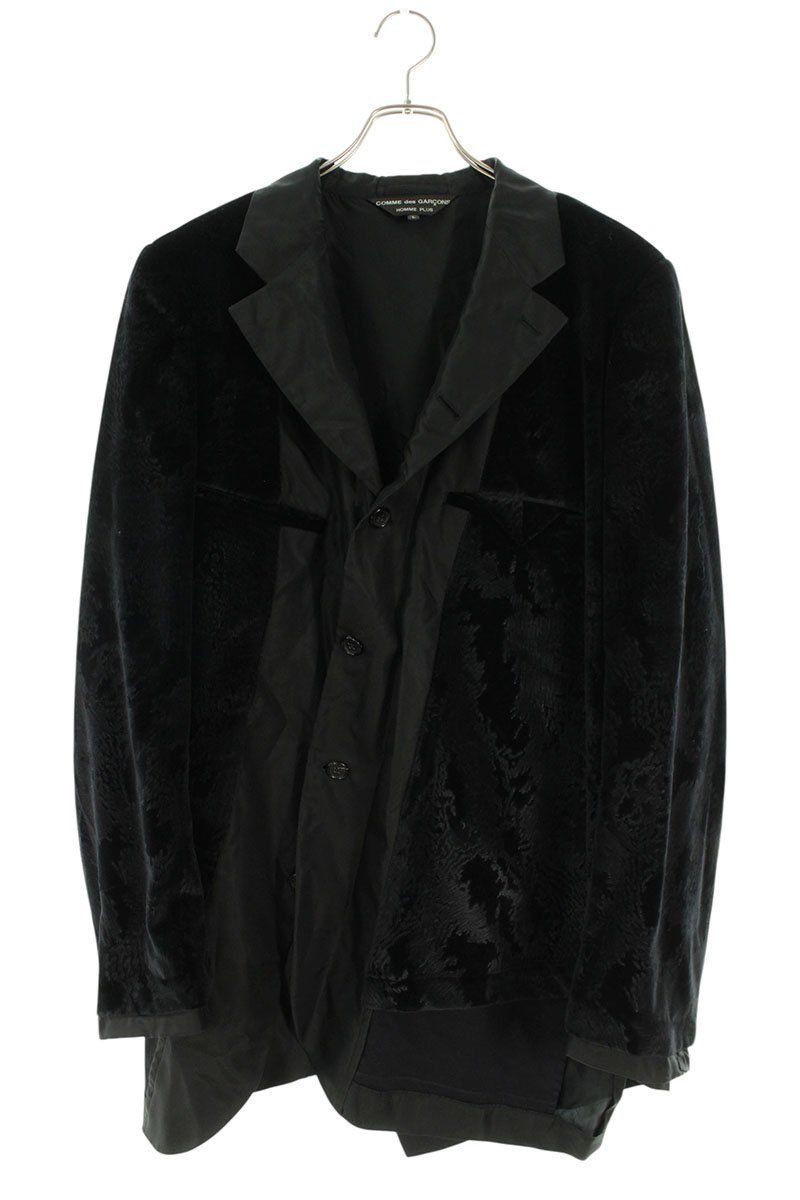 コムデギャルソンオムプリュス  PH-J050 AD2021ナイロンラペルベロアジャケット メンズ L