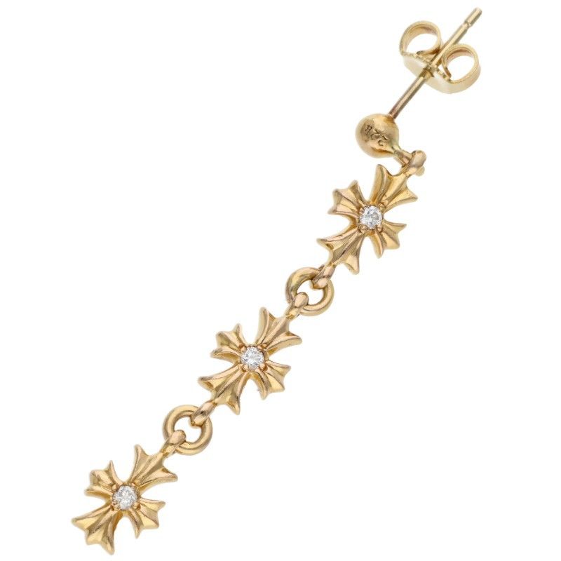 クロムハーツ 22K TINY E CH PLS DIA 3/タイニーECHプラス3ドロップ 3