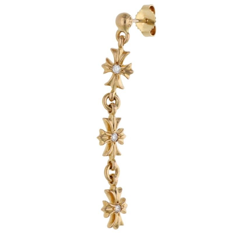 クロムハーツ 22K TINY E CH PLS DIA 3/タイニーECHプラス3ドロップ 3