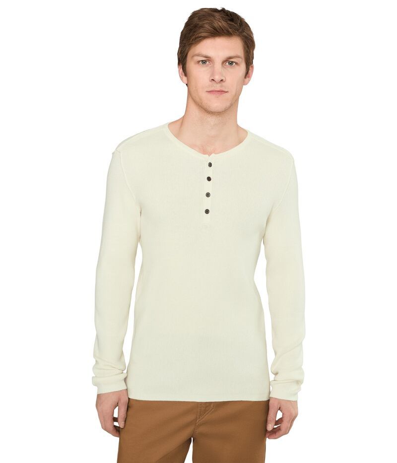 ジョンバルベイトス メンズ アウター ニット・セーター John Varvatos Javis Henley2601R25 Salt