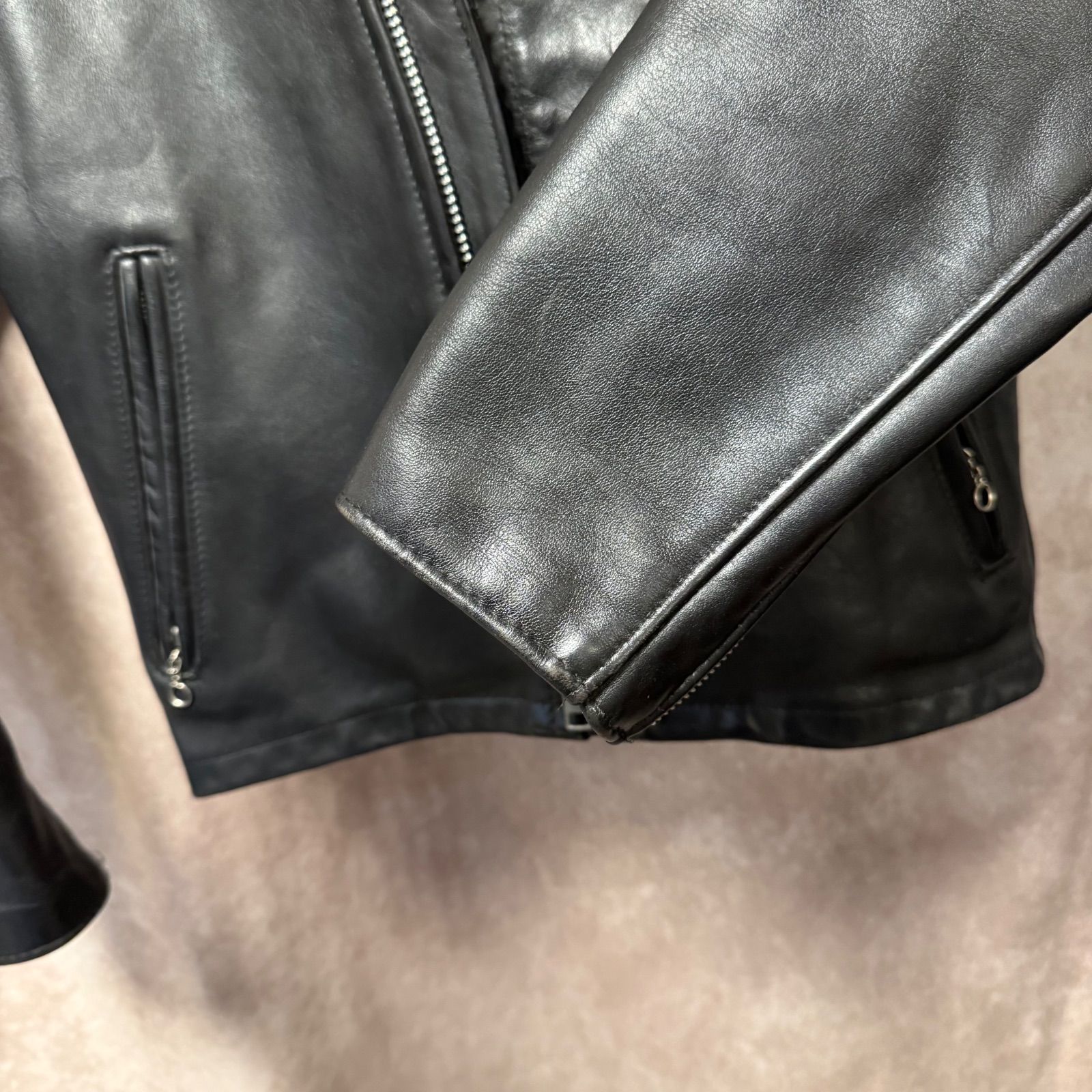 Schott ショット 36 ブラック レザージャケット 本革 シングル 