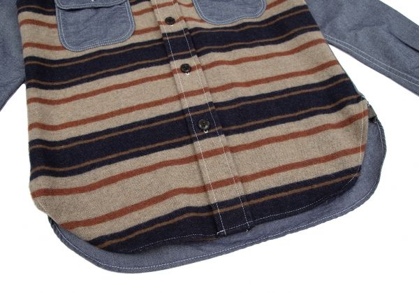 コムデギャルソンオムCOMME des GARCONS HOMME フロントボーダー異素材