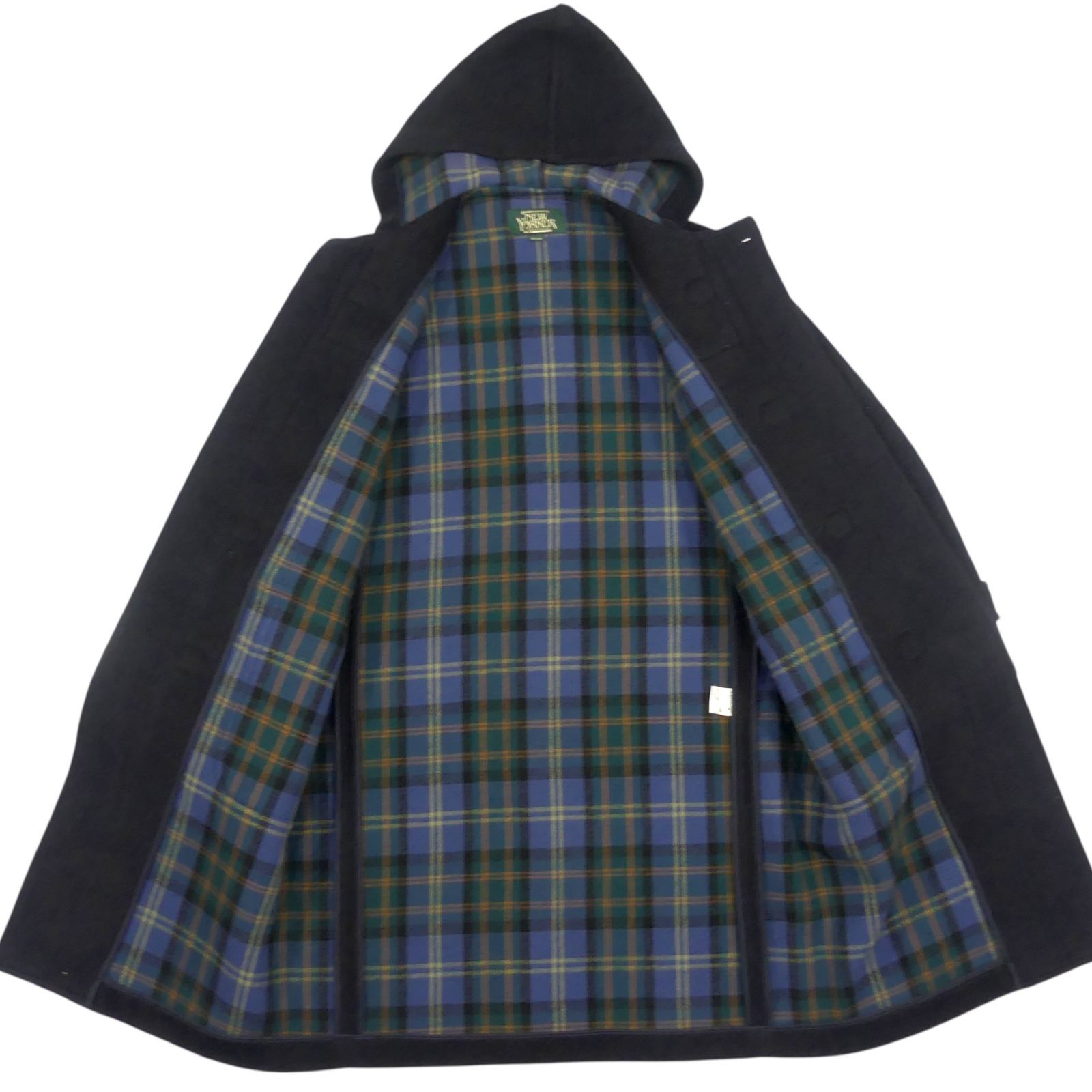 NEW YORKER ニューヨーカー ダッフルコート M ロング チェック ウール