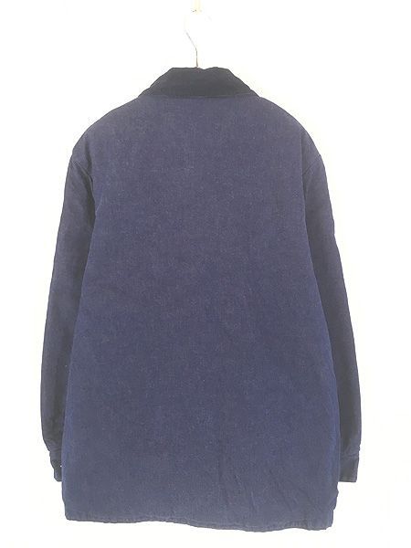 古着 70s BLUE BELL ブランケット ライナー 真紺 インディゴ デニム ワーク カバーオール ジャケット 40