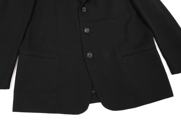 ヨウジヤマモト プールオムYohji Yamamoto POUR HOMME ウールギャバテーラードジャケット 黒M ヨウジヤマモト プールオムYohji Yamamoto POUR HOMME ウールギャバ