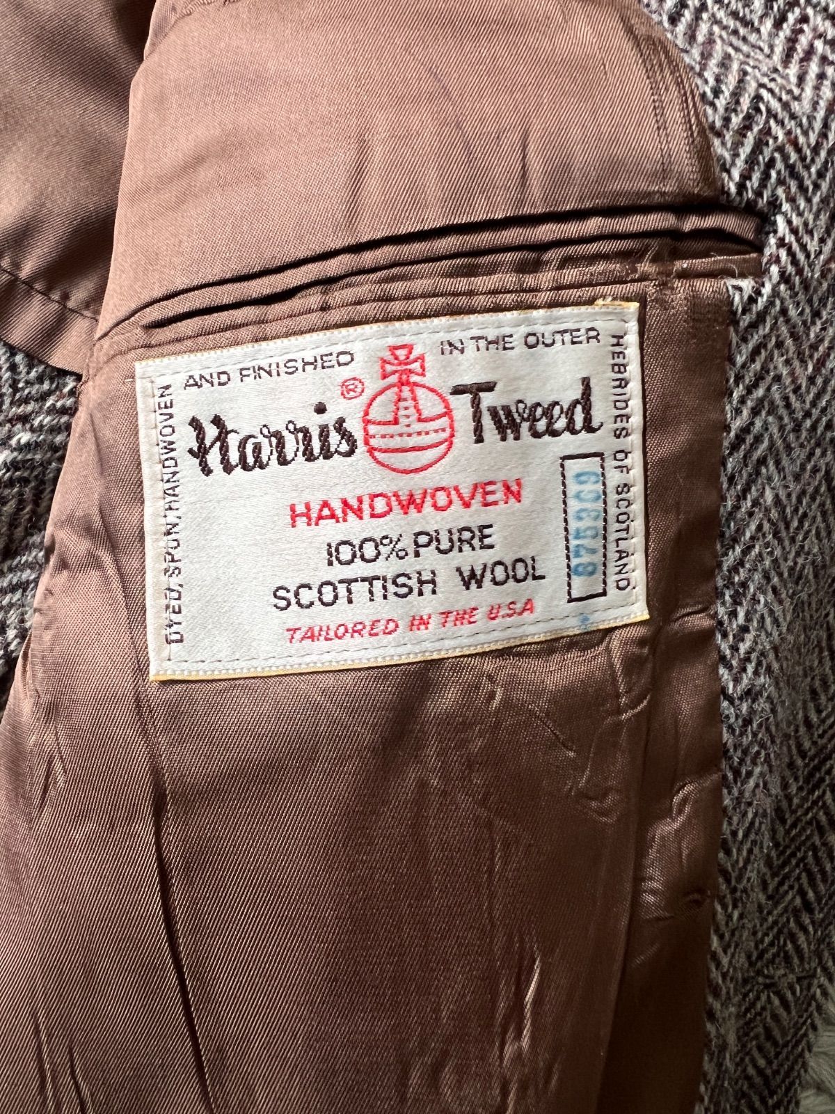 Harris Tweed ハリスツイード テーラードジャケット 80s USA製 M程度 