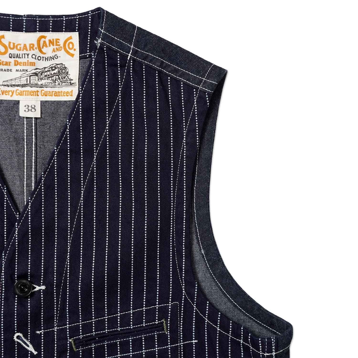 SUGAR CANE シュガーケーン ベスト 9oz. WABASH STRIPE WORK VEST 