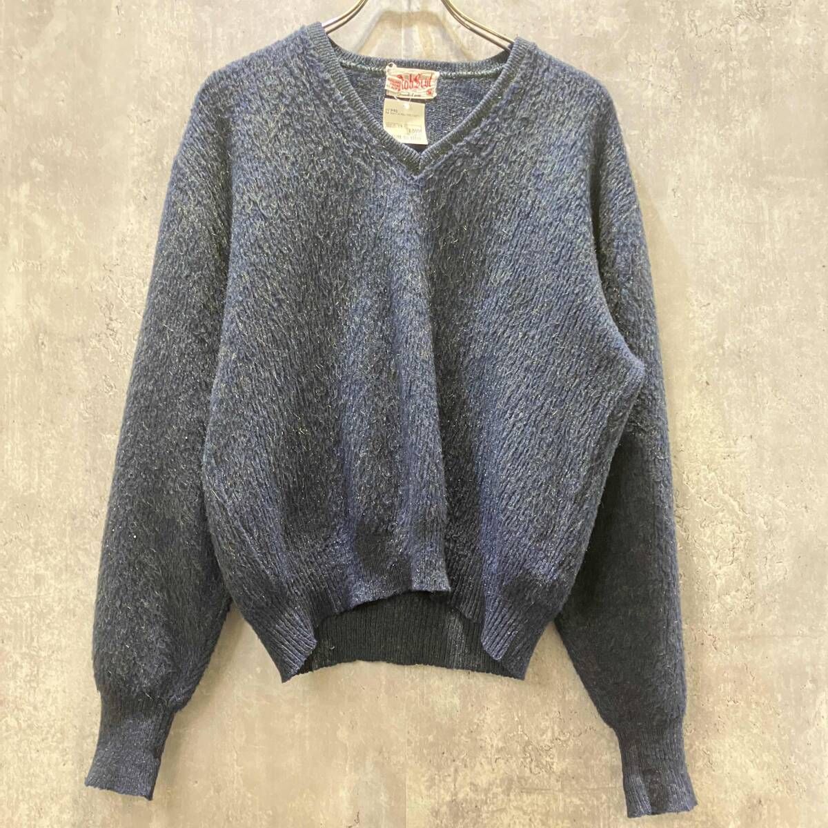 60年代 60s Rob Scot ニット モヘア WPL-6096 サイズ M ネイビー 