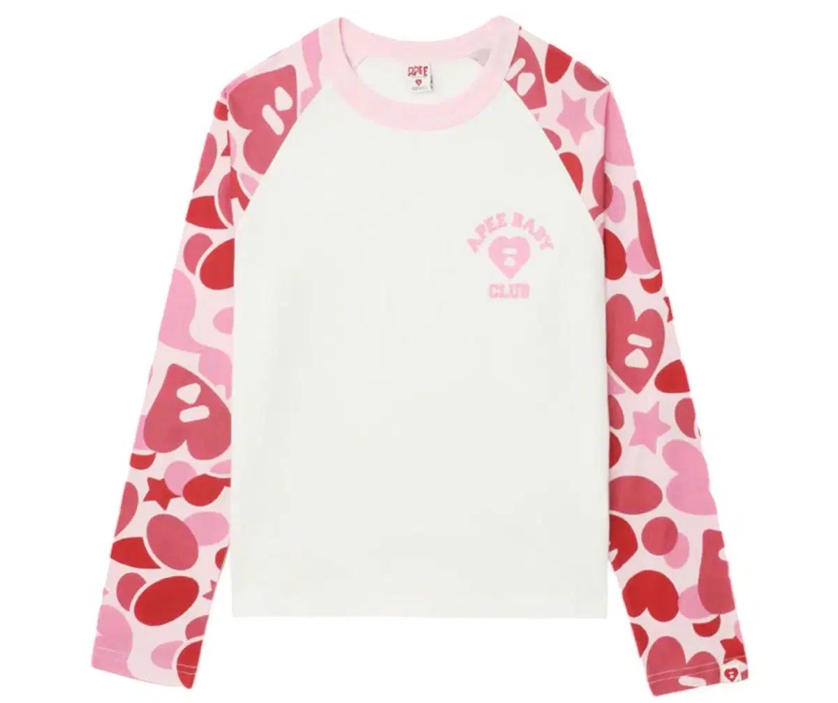 A BATHING APE カモフラ ラグラン ロングスリーブ Tシャツ ピンク