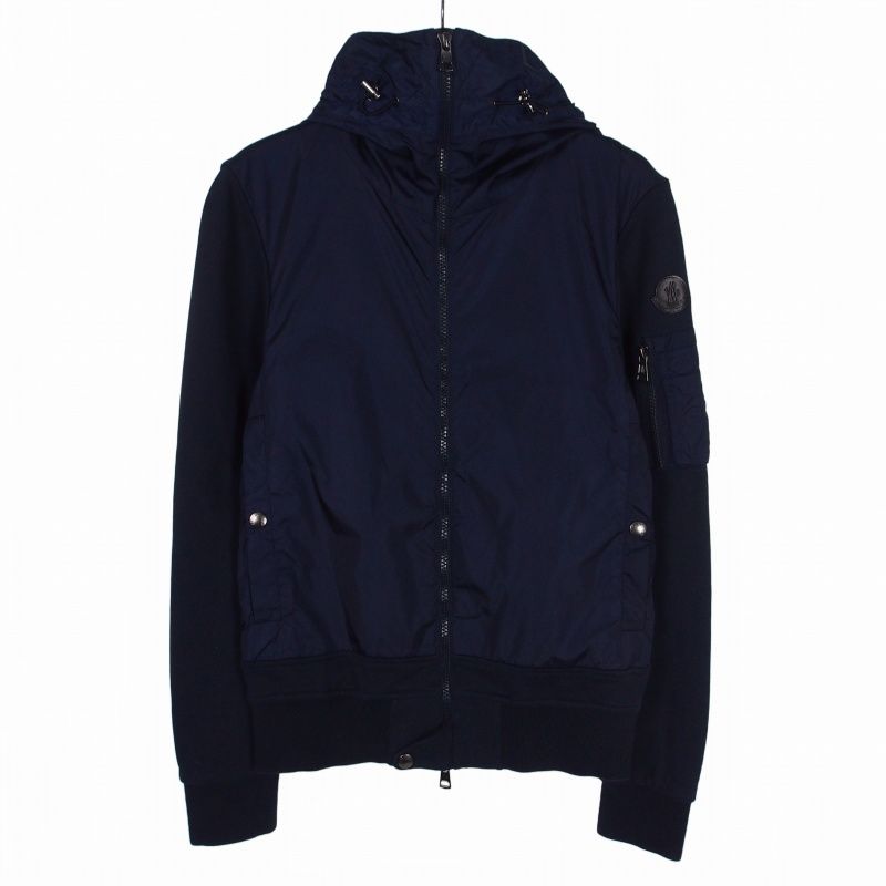 美品モンクレール ナイロン ブルゾン ジャンパー ネイビージャケット00/XS モンクレール MONCLER ナイロンジャケット ブルゾン 上着 XS ネイビー