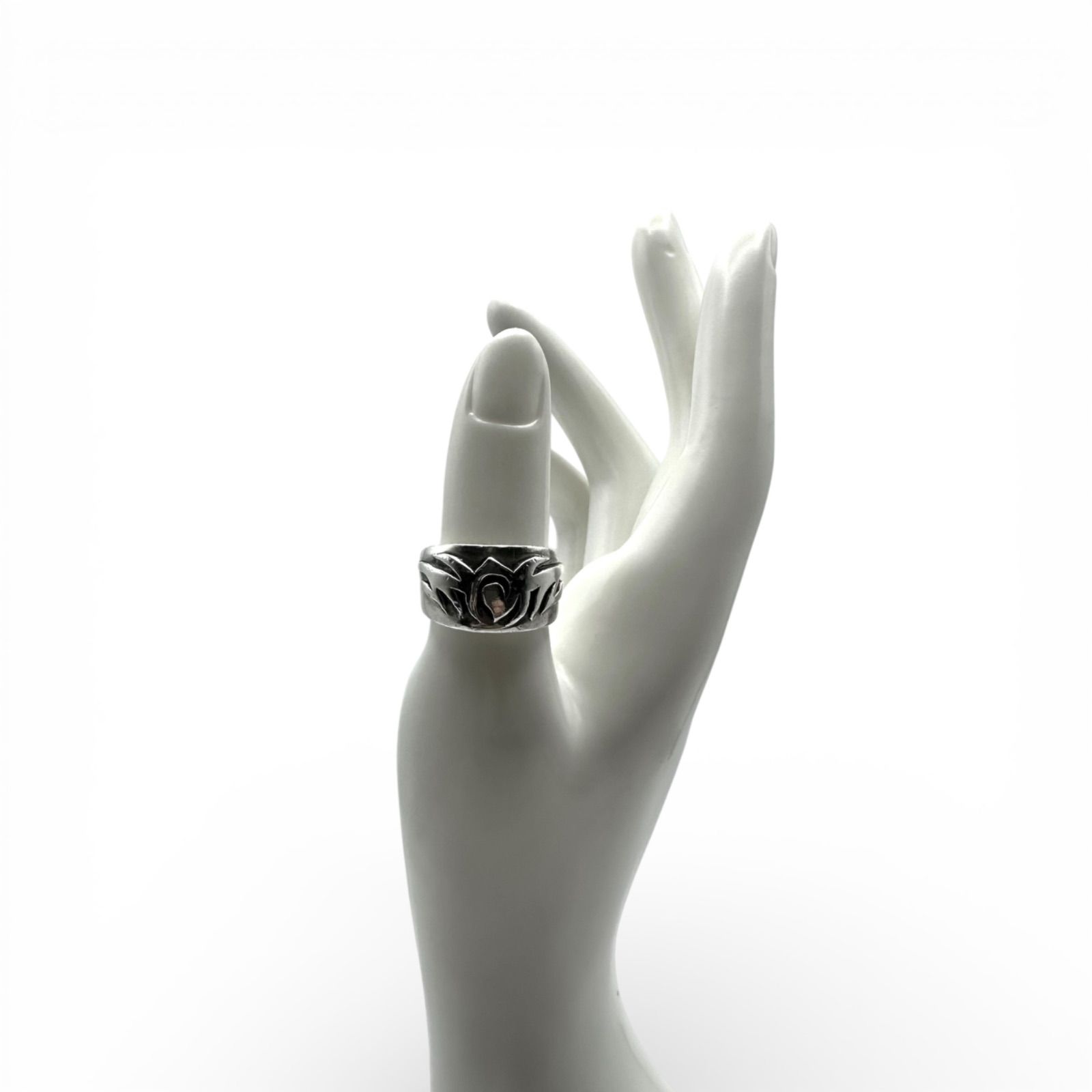 溢れる躍動感】トライバル Silver 925 刻印 90s Vintage Design Ring 