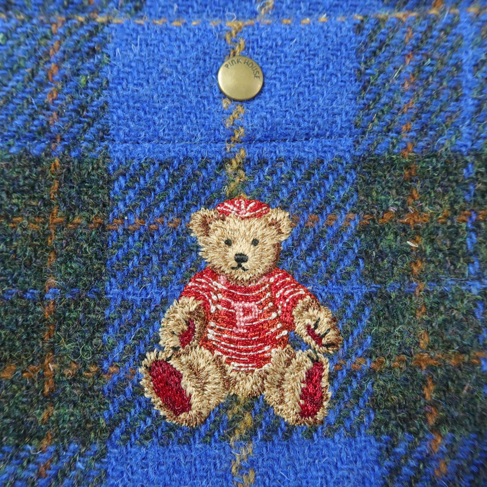 美品！】ピンクハウス☆クマちゃん刺しゅう ジャンパースカート ウール