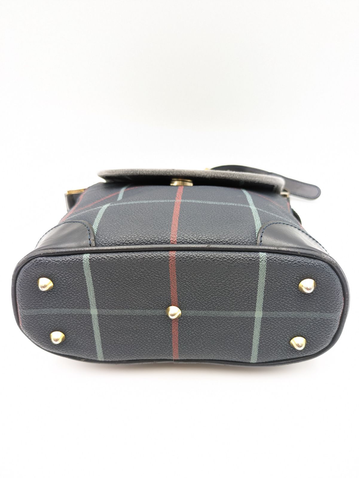 BURBERRY バーバリー ショルダーバッグ ノバチェック ネイビー PVC 216