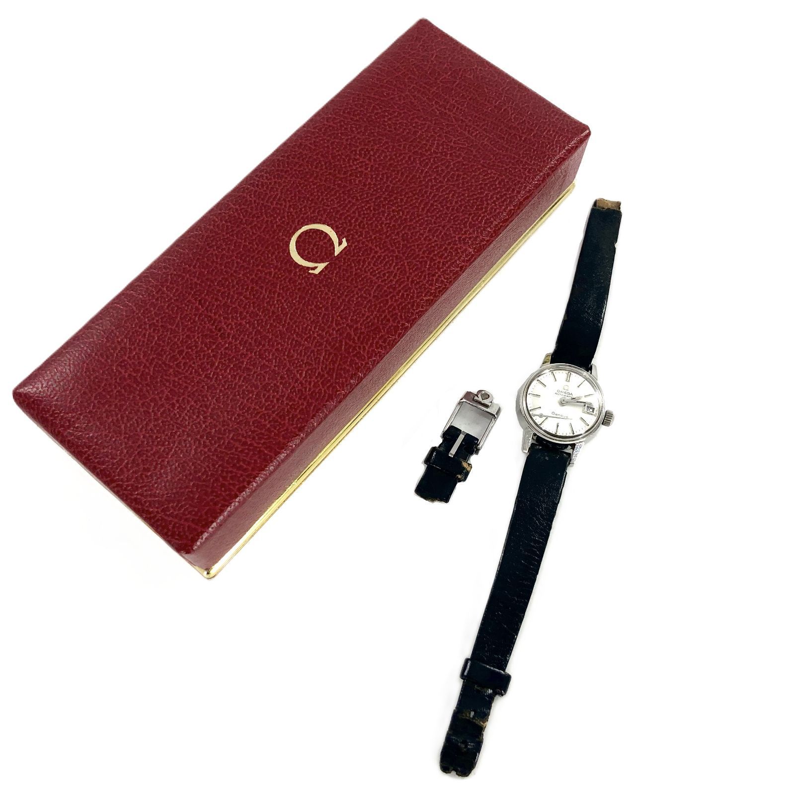 レディース OMEGA オメガ Geneve ジュネーブ AT/革 シルバー文字盤