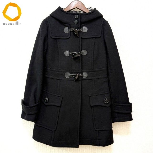 wnc バーバリーブルーレーベル BURBERRYBLUELABEL コート 40 黒 白