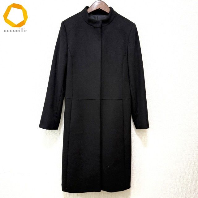 【高級】LANVIN ランバン アンゴラ混チェスターコート ブラック XL 高級】LANVIN ランバン アンゴラ混チェスターコート ブラック XL