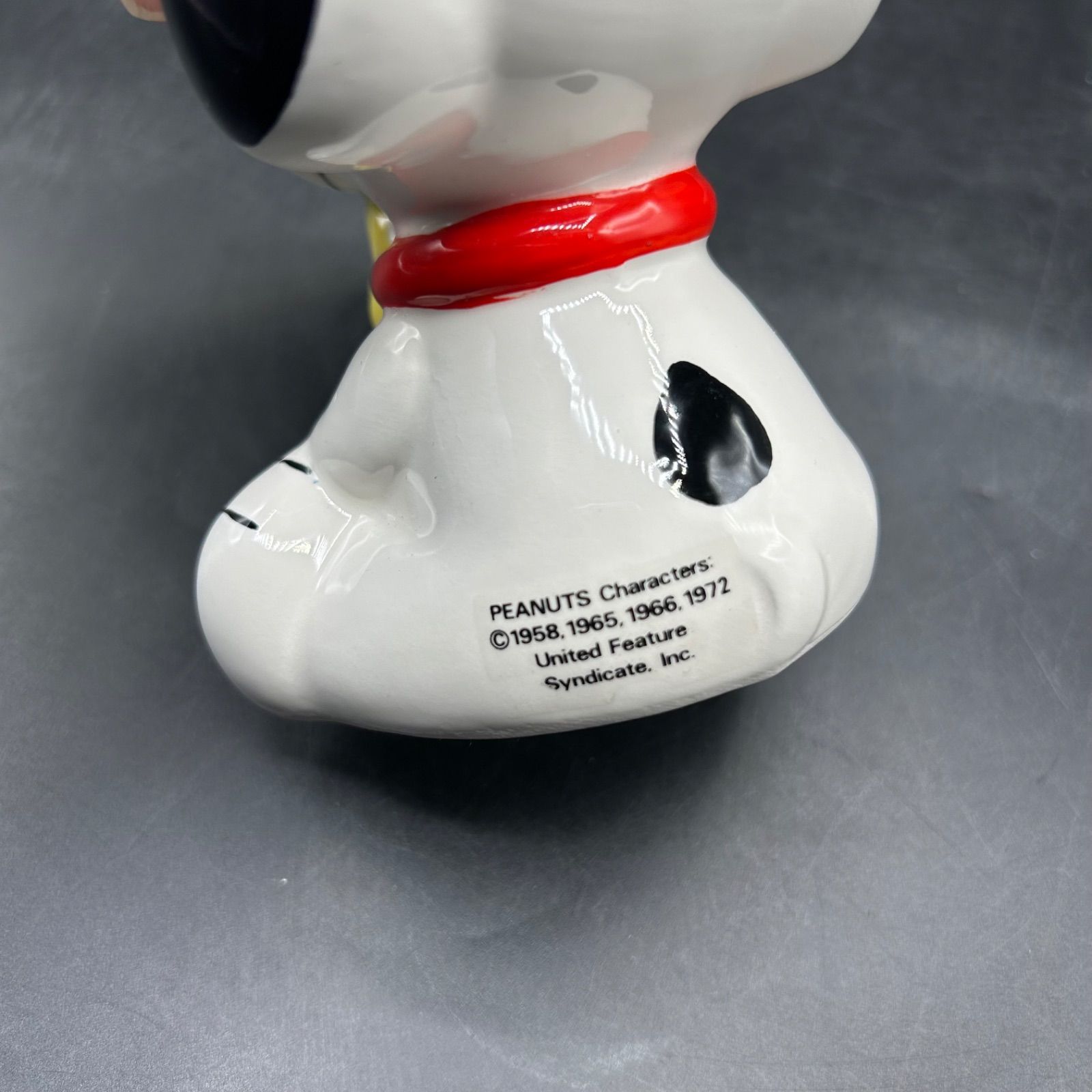 美品 ヴィンテージ スヌーピー ウッドストック 陶器 貯金箱 1972年製 