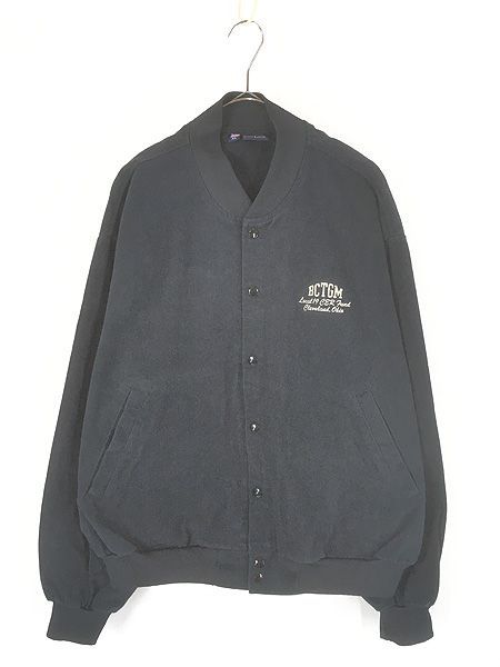古着 90s USA製 King Louie 「BCTGM」 コットンツイル ブラック スタジャン ジャケット XL