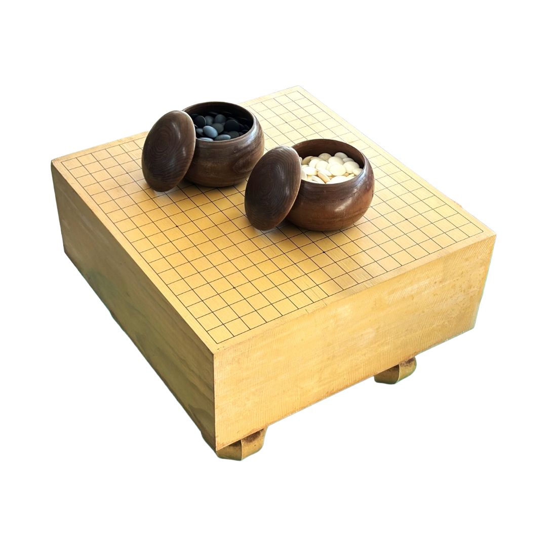 中古良品】足付き囲碁盤 ＆ 碁石・碁笥セット - メルカリ