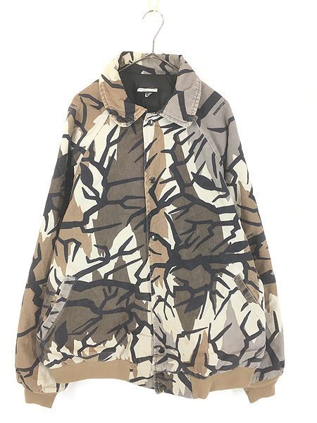 古着 90s USA製 Predator Camouflage プレデター カモ 迷彩 パデッド コットンツイル ジャケット XXL 21,243円