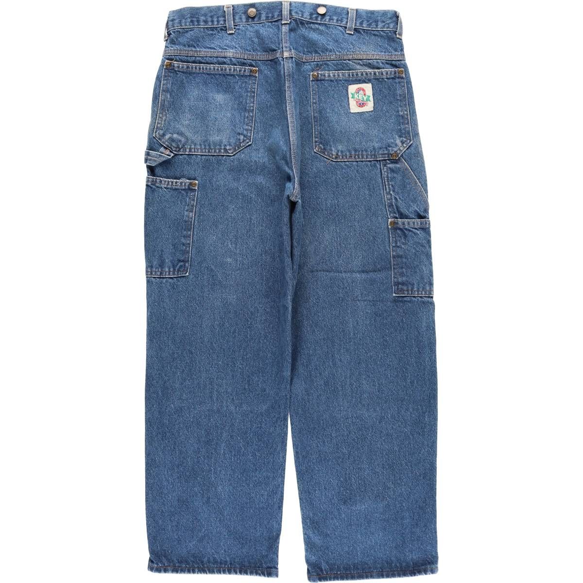 メンズ 古着 80~90年代 キー Key ダブルニー デニムペインターパンツ 