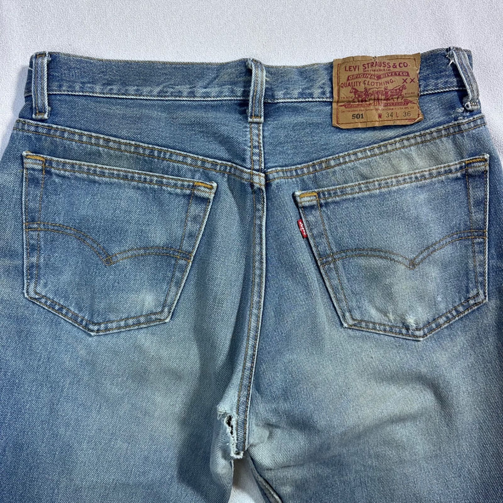送料無料 即決☆Levi's アメリカ製 501☆W34 90年代 ボタン裏552