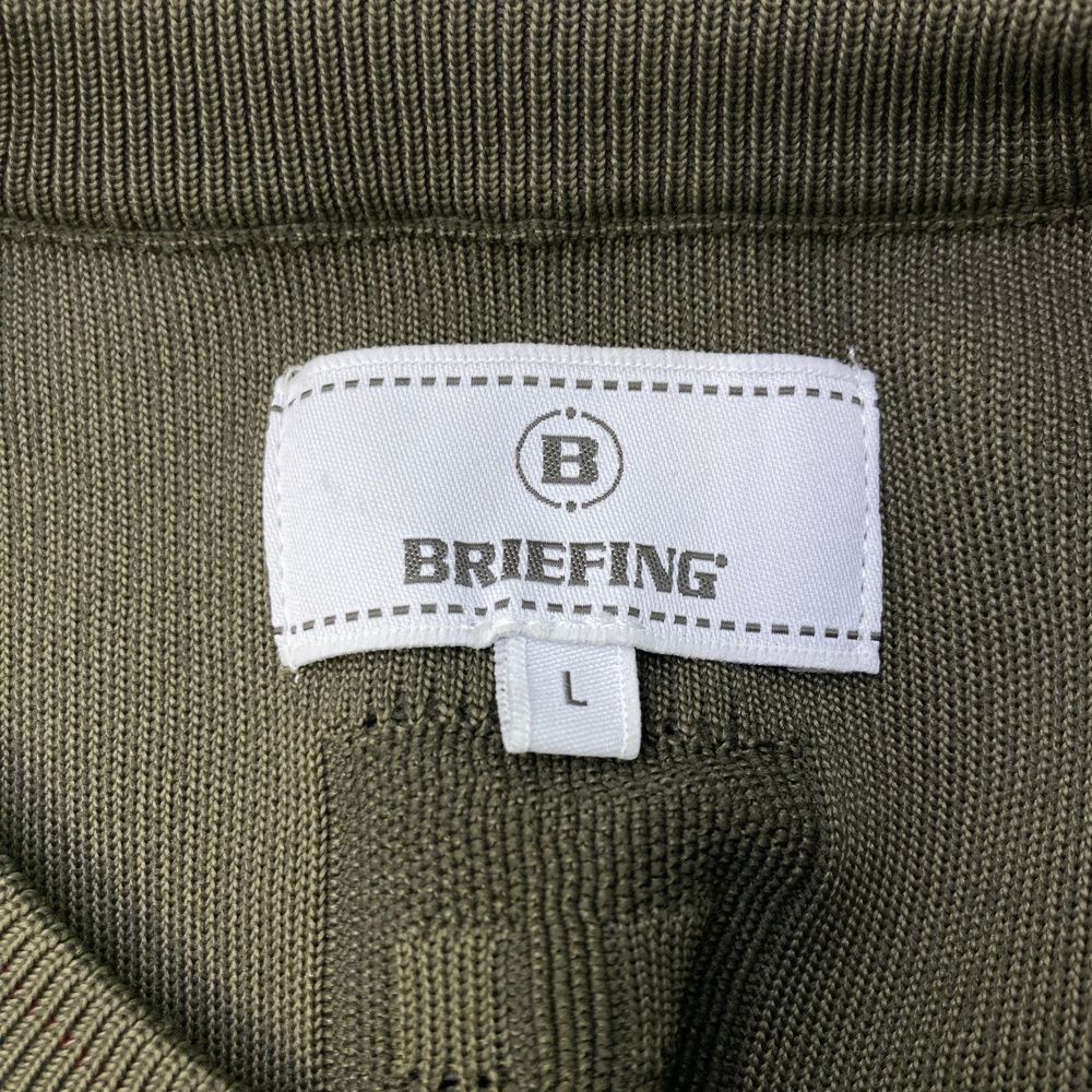 サイズ：L BRIEFING GOLF ブリーフィング ニットベスト カーキ系