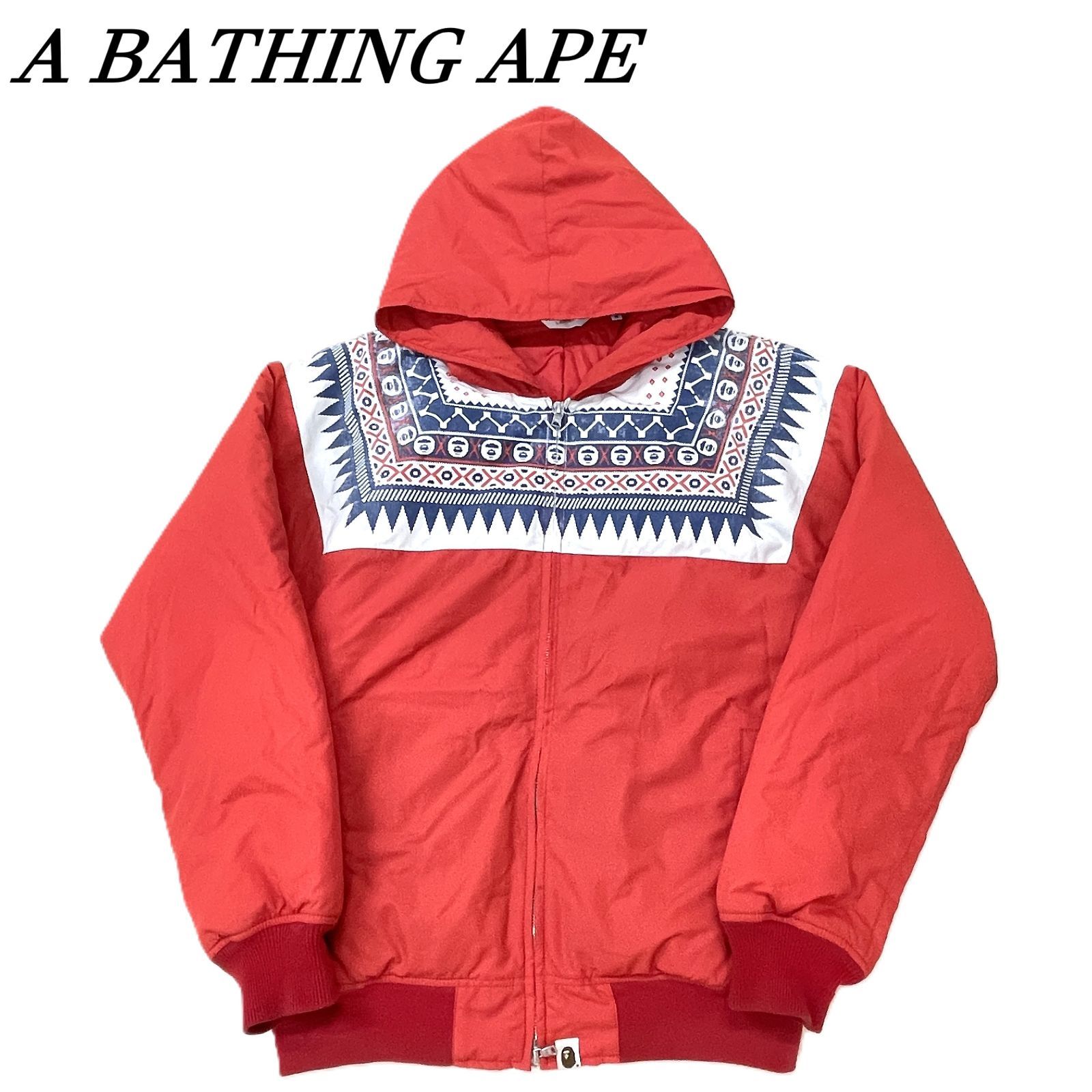 A BATHING APE アベイシングエイプ ダウンジャケット ノルディック柄 M 