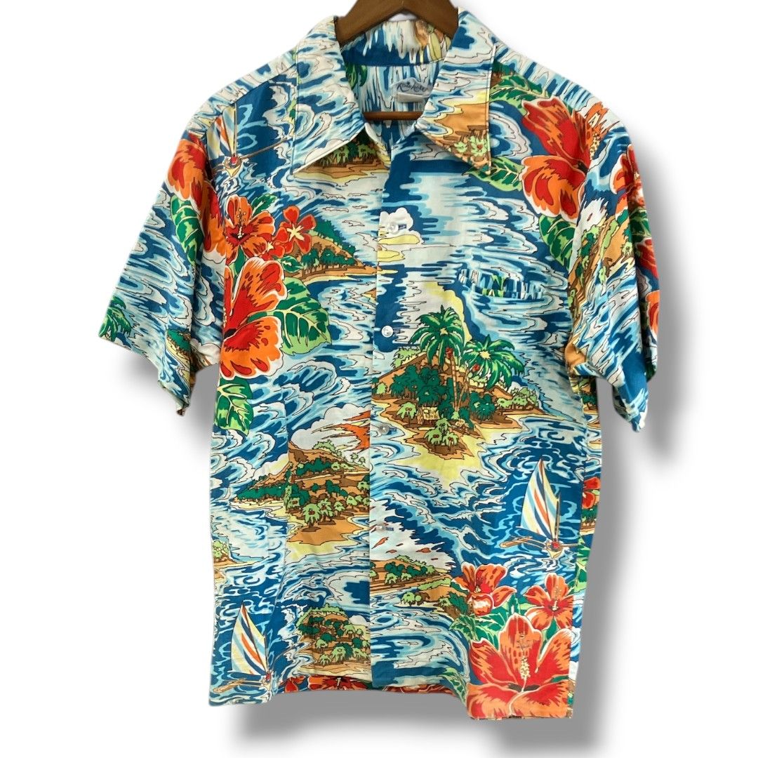 ハワイ製 Hoffman California Fabrics ホフマン Kolekole コレコレ アロハシャツ Hawaii製 古着 CS x Hoffman