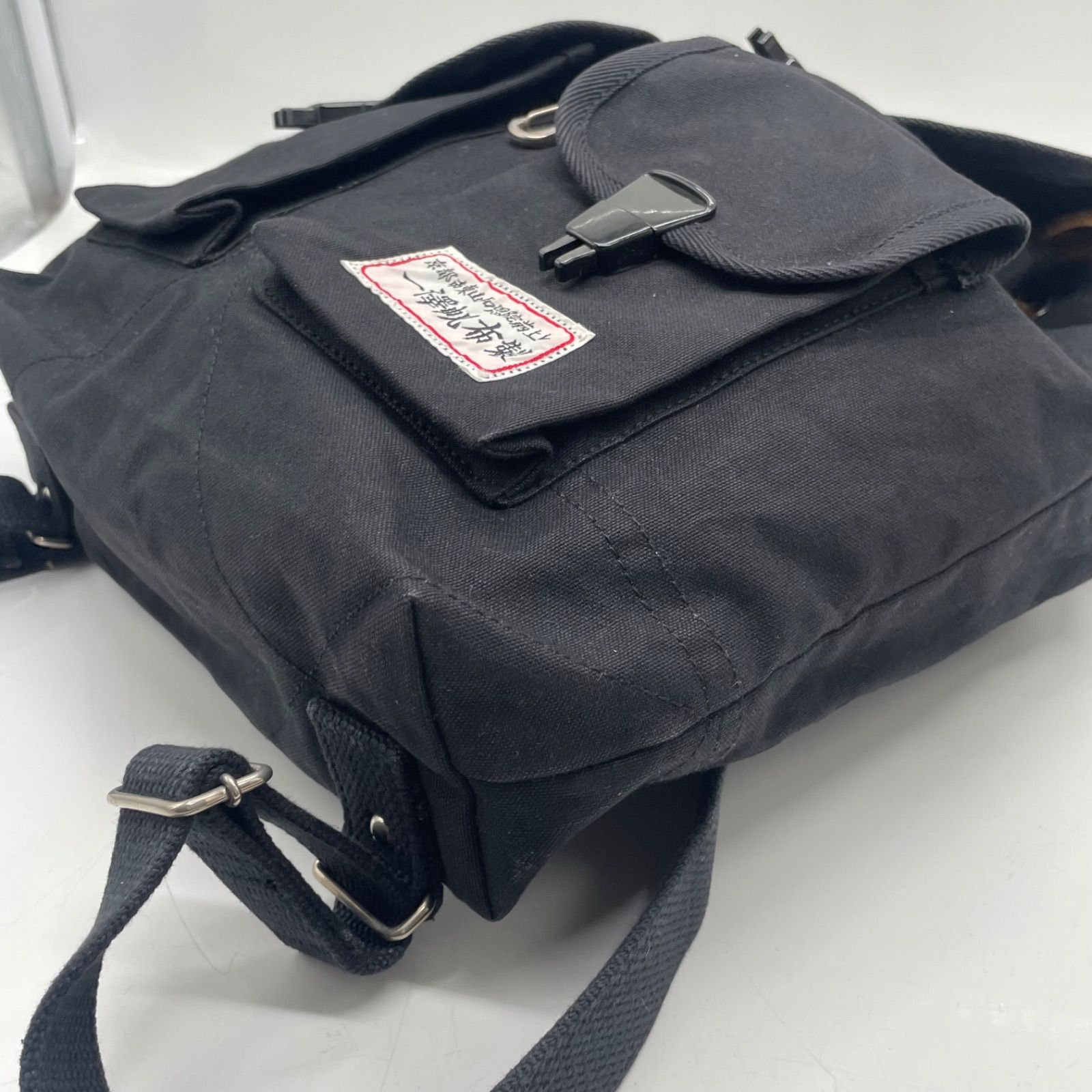 BN7767□一澤帆布 キャンバス リュック レア 廃盤品 ブラック 状態良好