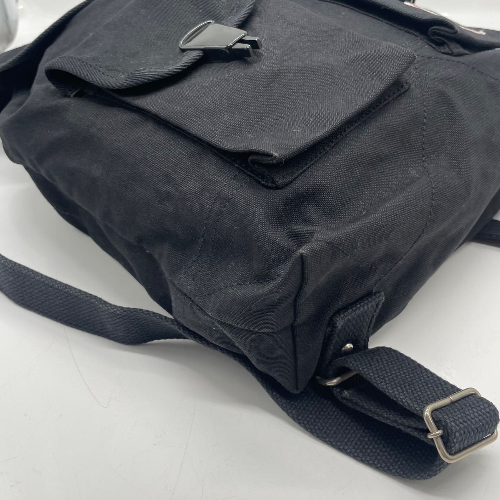 BN7767□一澤帆布 キャンバス リュック レア 廃盤品 ブラック 状態良好 