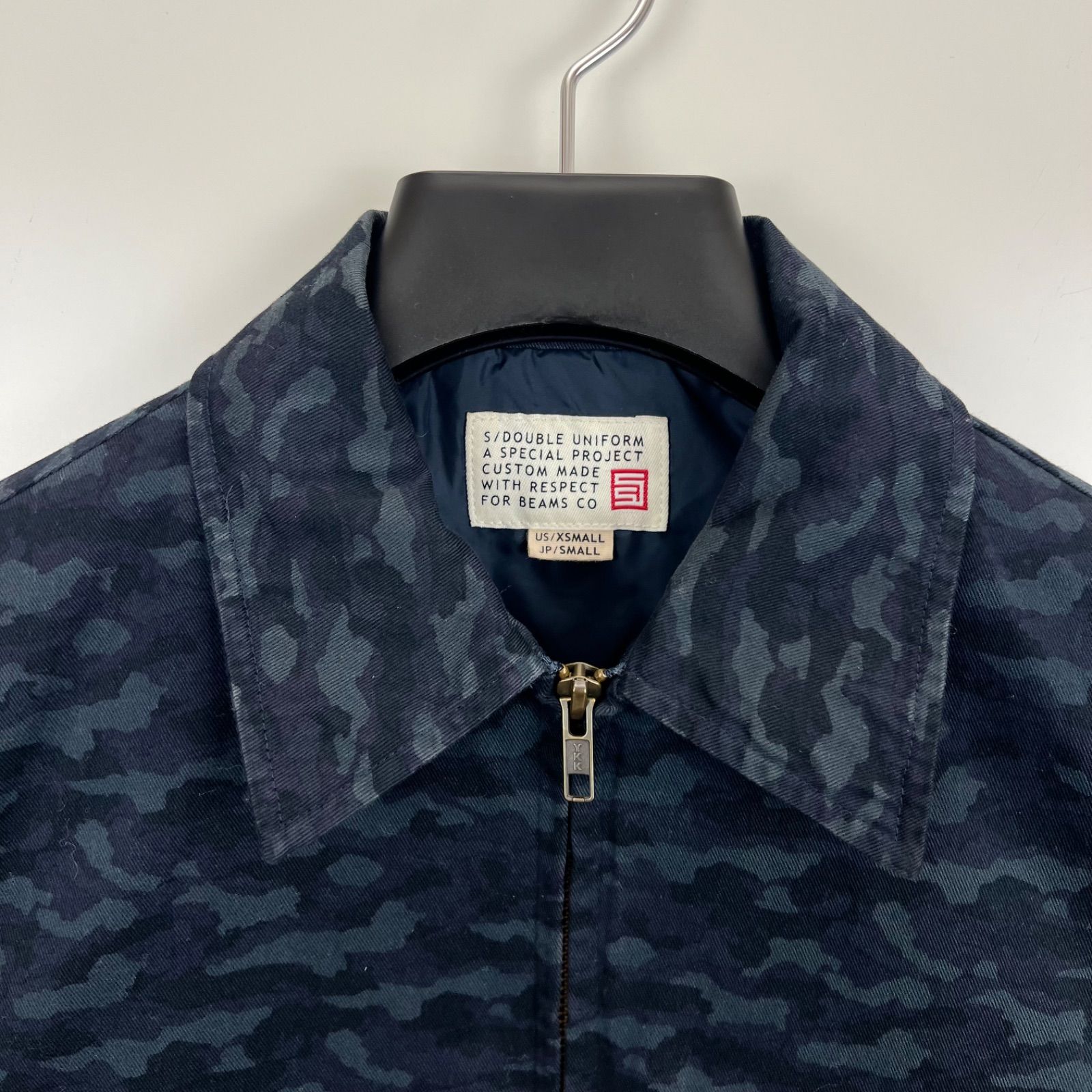 S/DOUBLE STUSSY archive navy camo zip jacket S エスダブル ネイビー 