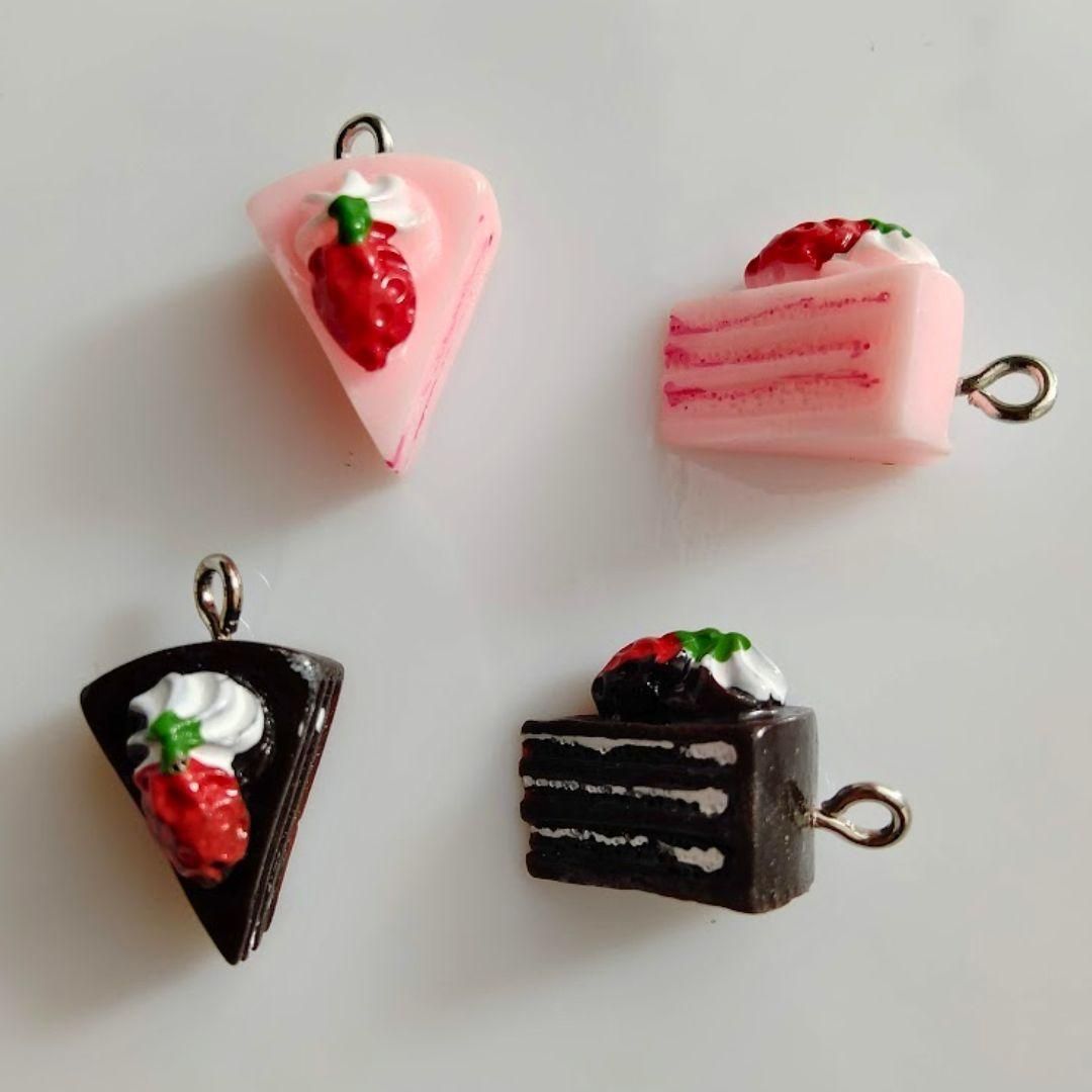 ショートケーキチャーム お菓子 フェイクスイーツ アクセサリーパーツ