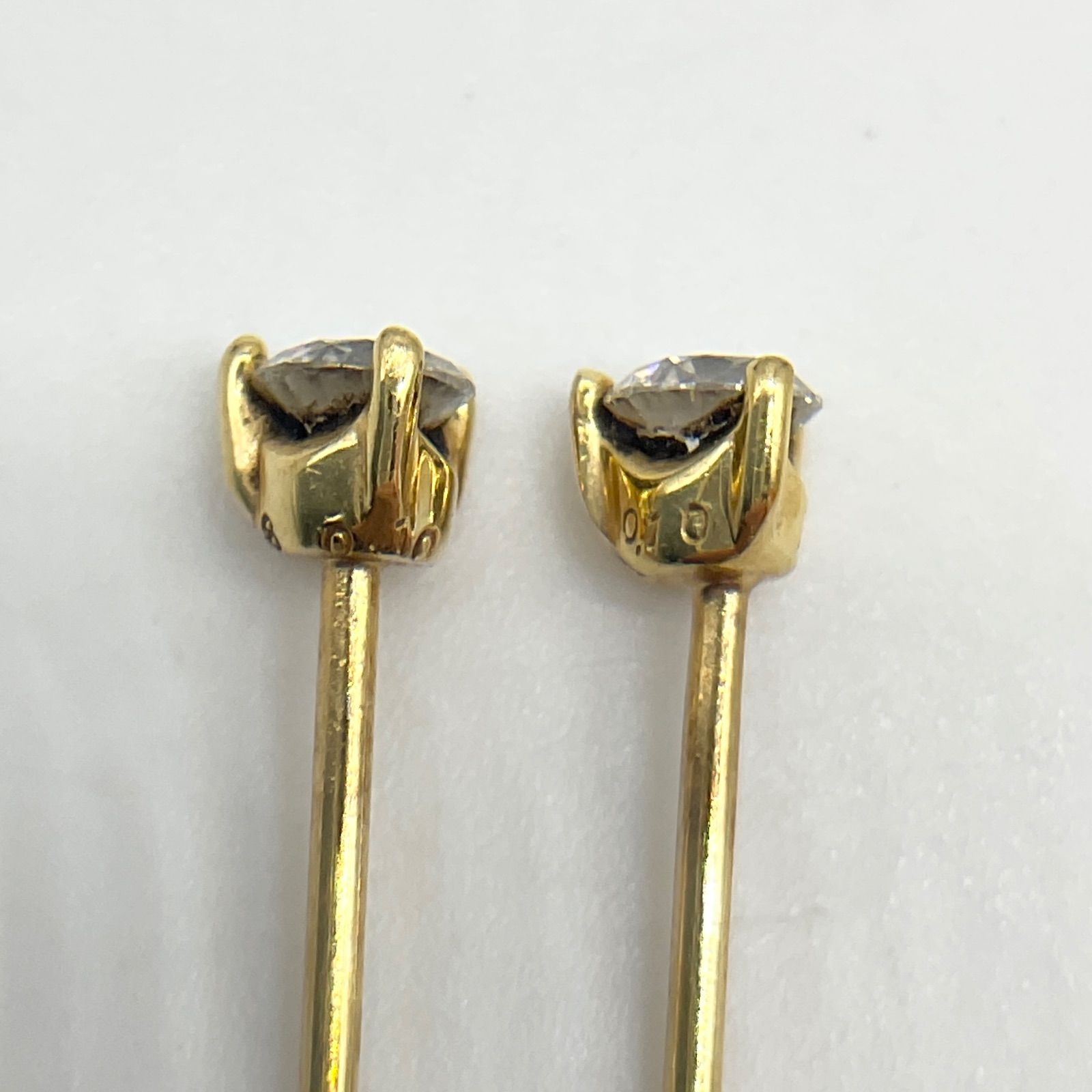 Ponte Vecchio ポンテヴェキオ ピアス 両耳用 K18YG 18金 ダイヤモンド 