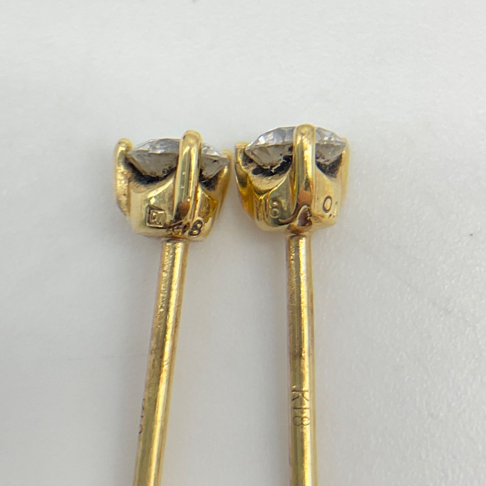 Ponte Vecchio ポンテヴェキオ ピアス 両耳用 K18YG 18金 ダイヤモンド