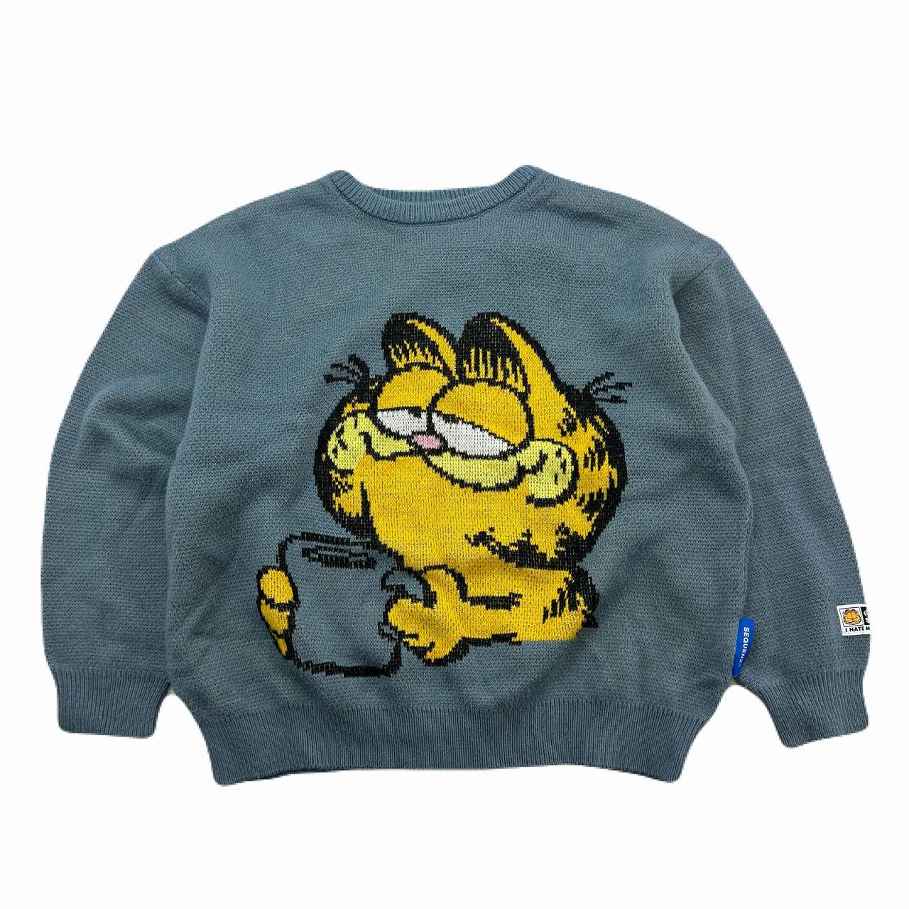 シークエンズ SQNZ ニットセーター メンズ Mサイズ ライトネイビー 