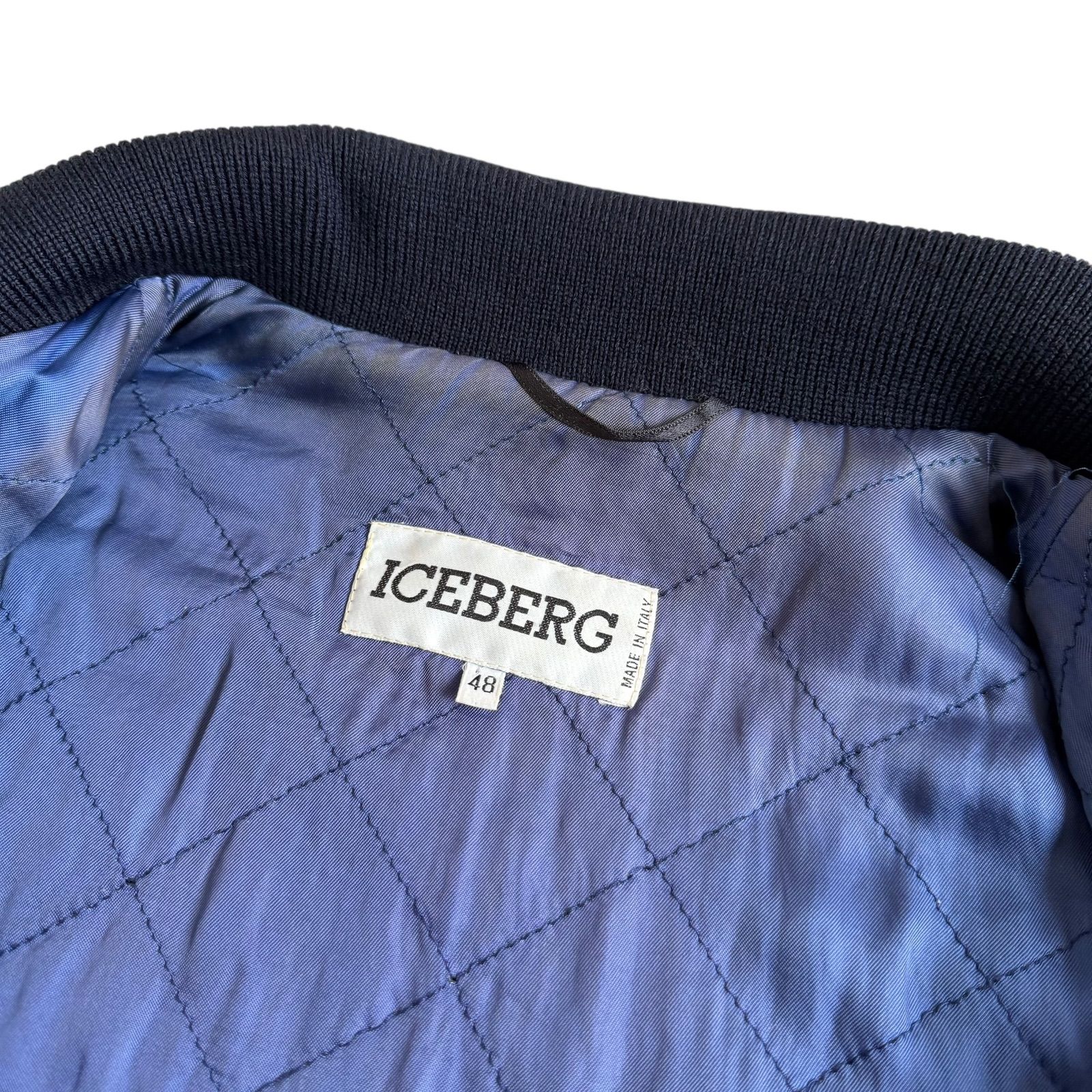 90s ICEBERG アイスバーグ アーカイブ レザー＆刺繍デザイン カシミヤ