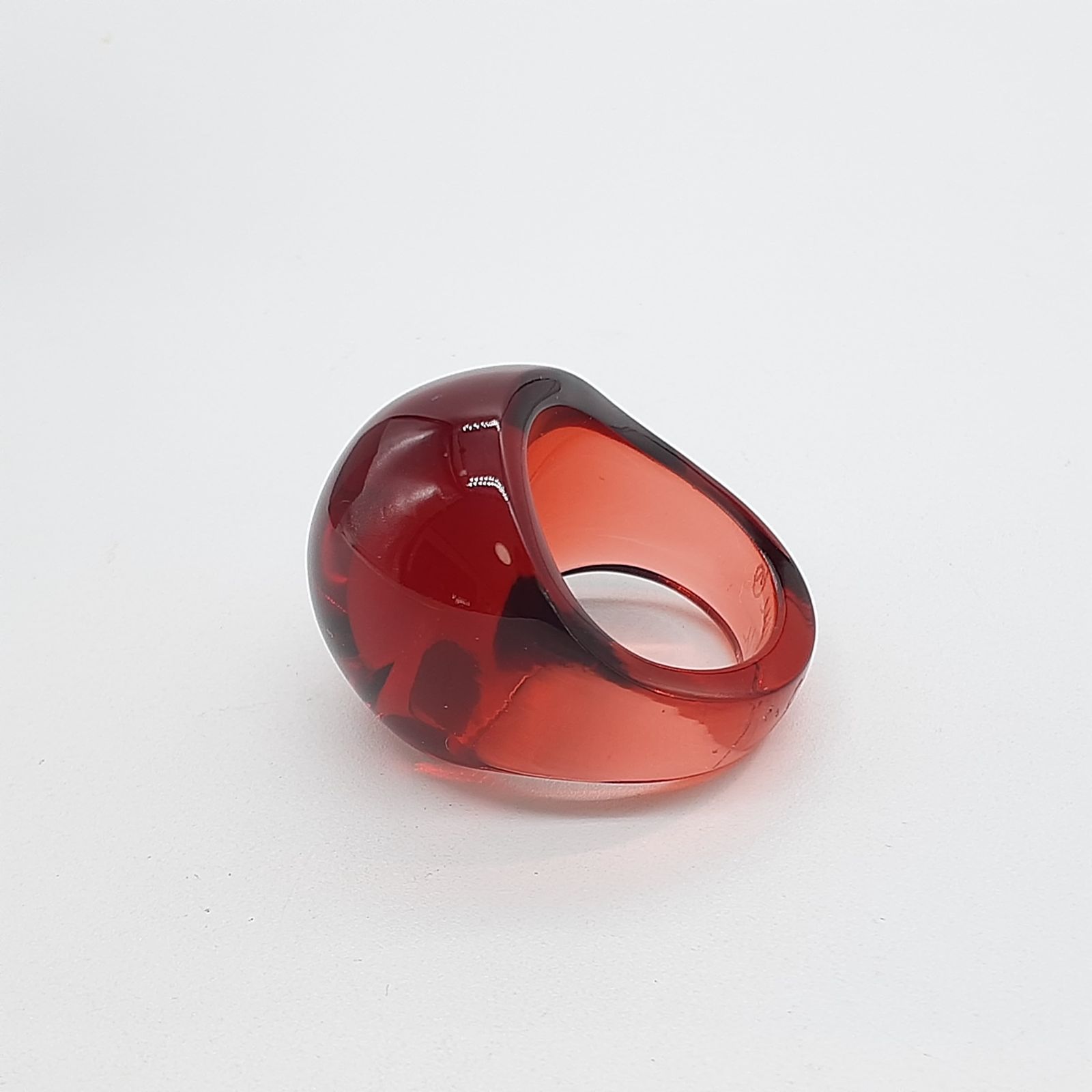 LALIQUE ラリック リング カボションリング ガラス レッドクリスタル