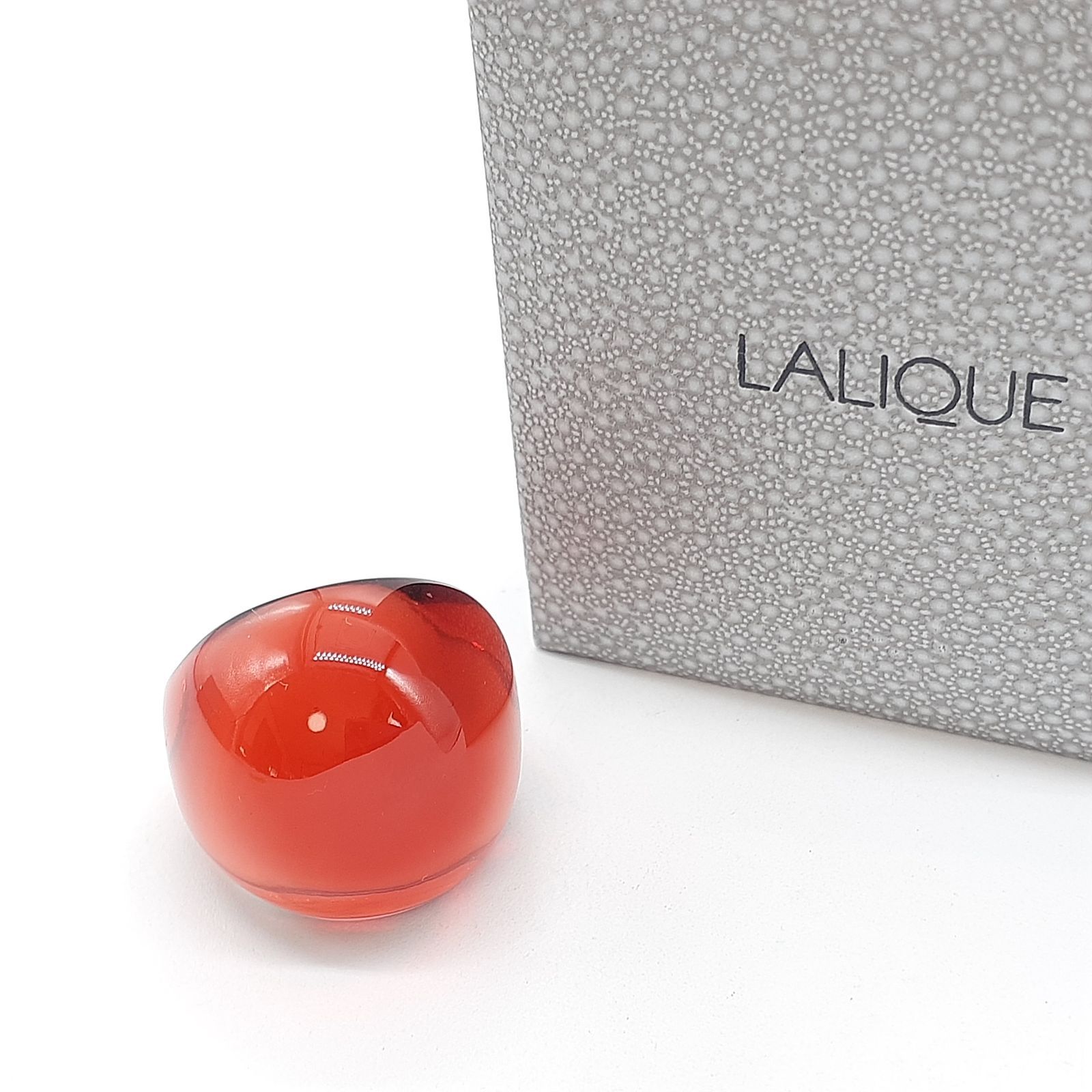 LALIQUE ラリック リング カボションリング ガラス レッドクリスタル