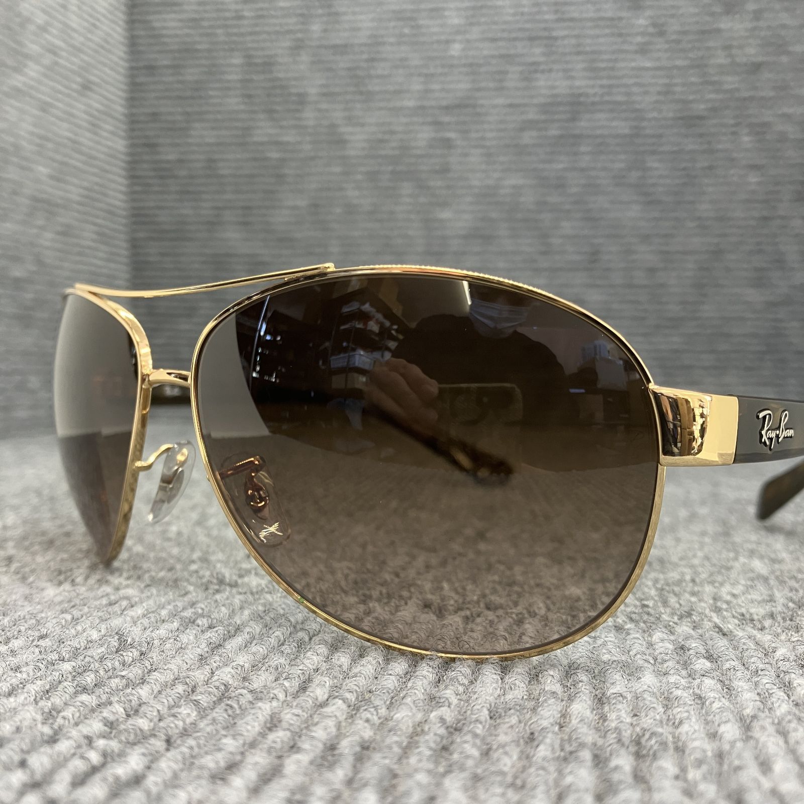 美品 Ray Ban レイバン サングラス RB3386 001/13 アビエーター 581 