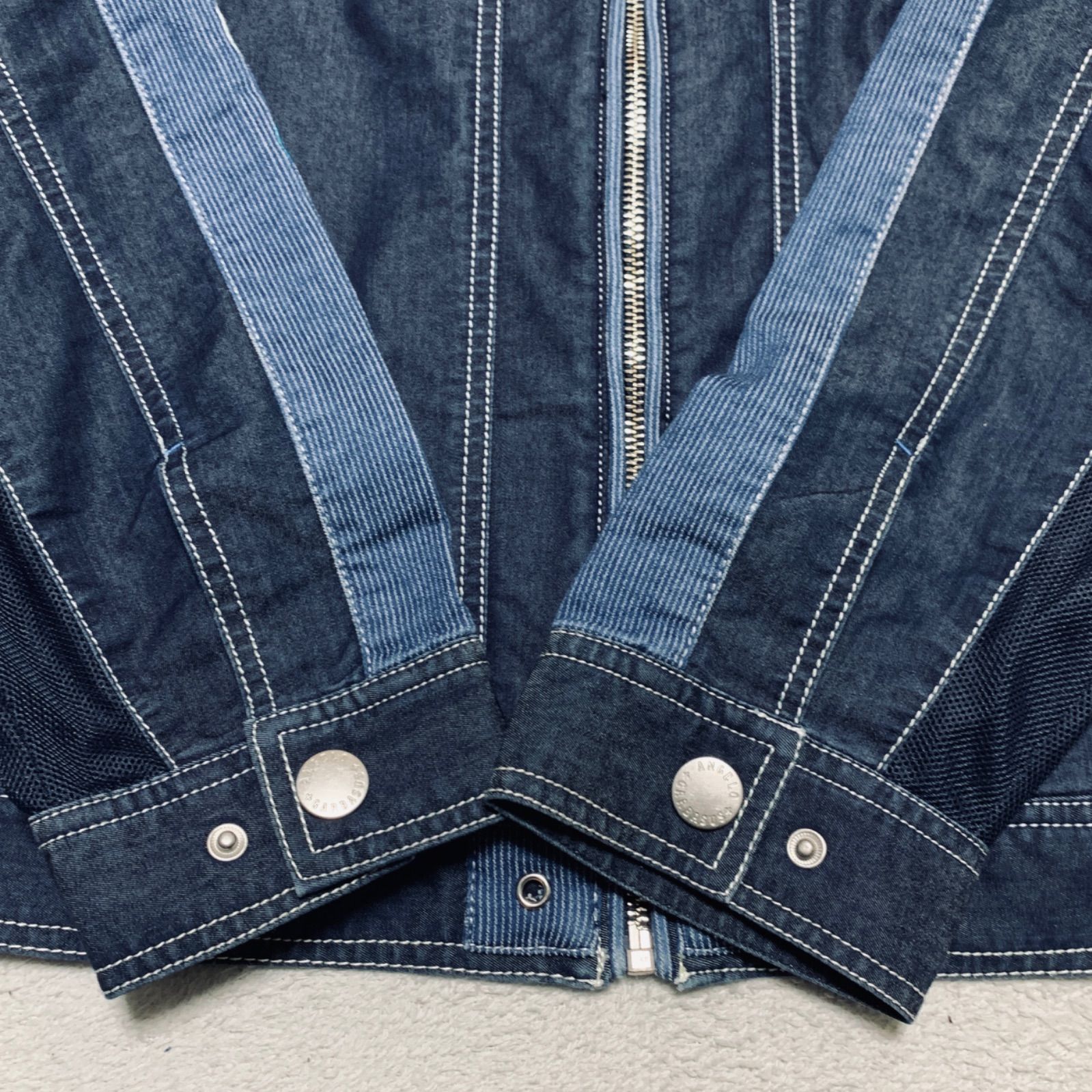 ANGELO GARBASUS セットアップスーツ デニム調 ジップアップジャケット