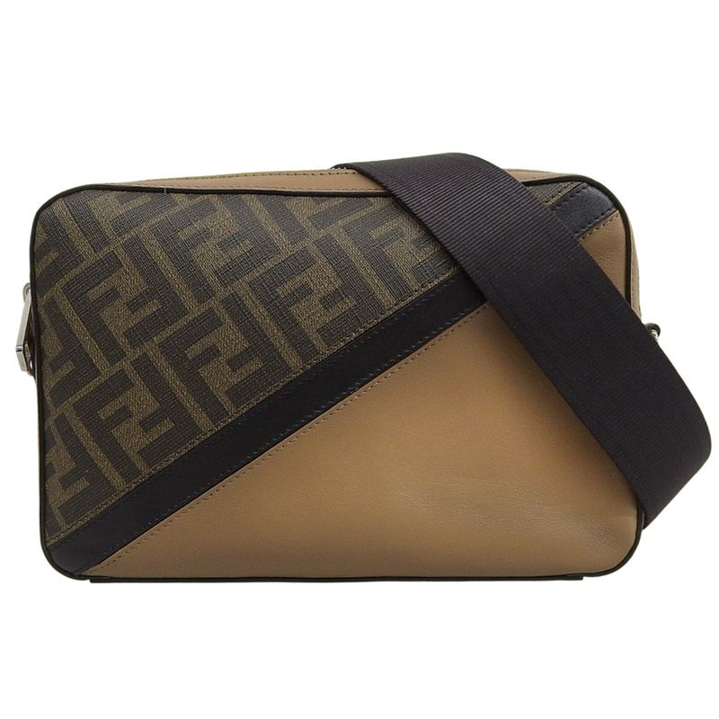 フェンディ FENDI ズッカ カメラケース ショルダーバッグ PVC/レザー
