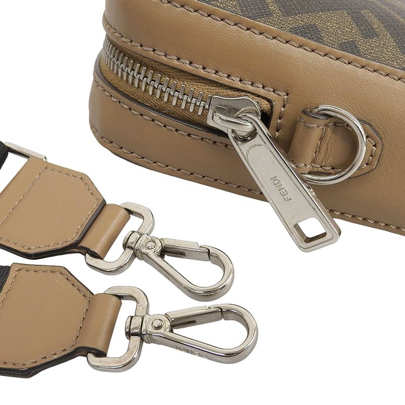 フェンディ FENDI ズッカ カメラケース ショルダーバッグ PVC/レザー