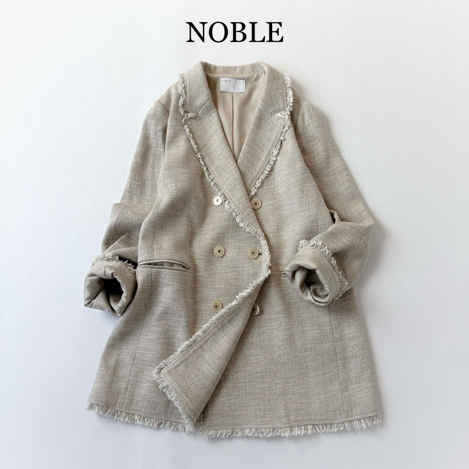 NOBLE スラブツイードダブルテーラードジャケット サイズ38 【公式通販】