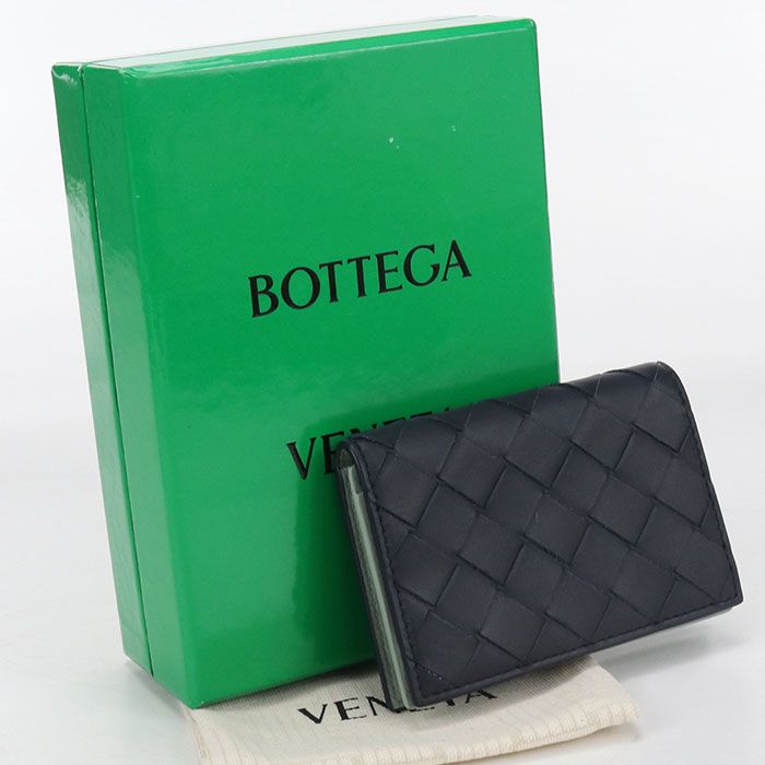 BOTTEGA VENETA ボッテガ・ヴェネタ ビジネス カードケース イントレチャート 名刺入れ カーフ【中古】 メンズ