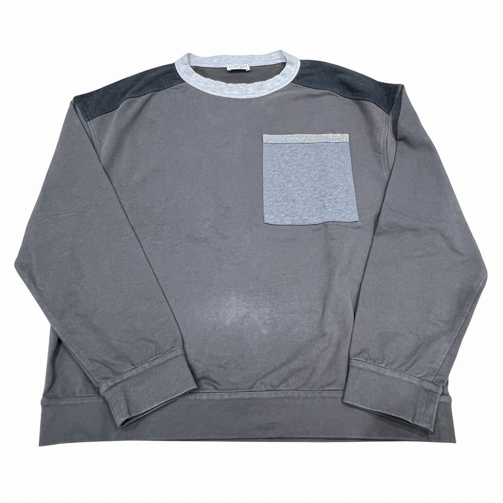 ブルネロクチネリ　グレー　コットン　長袖　M BRUNELLO CUCINELLI ブルネロクチネリ ロンT ロングスリーブ トップス