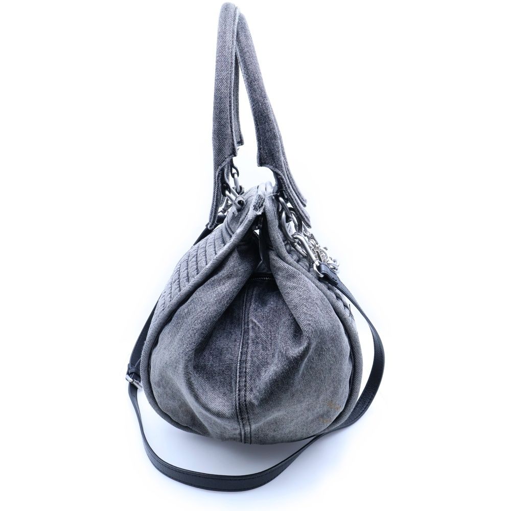 DIESEL (ディーゼル) D-VINA-S SHOULDER BAG ロゴチャーム 2WAY デニム 