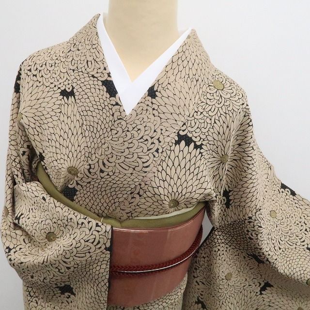 ❁tomihisa❁新品 やまと誂製 想屋 菊 着物 正絹 仕付け糸付 ❁tomihisa❁新品 やまと誂製 想屋 菊 着物 正絹 仕付け糸付