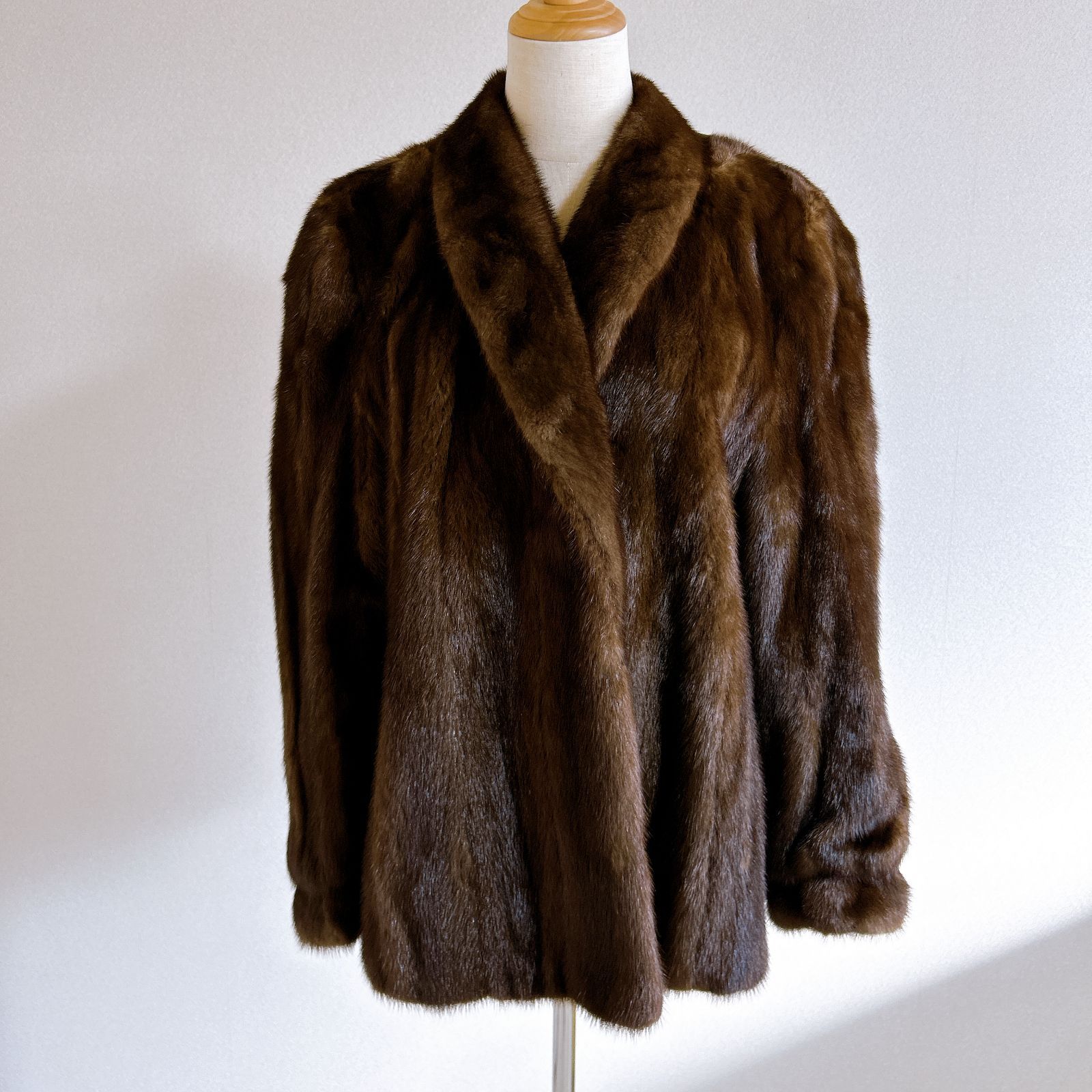 ☆毛皮 ミンク コート ブラウン サイズ 11号 DAIFUR VISON NISHIMOTO